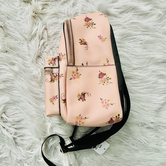 Coach Disney Minnie Mouse Vintage Pink Floral Charlie Mini Backpack Purse F29354 - Picture 3 of 10